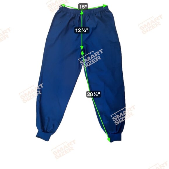 Navy Blue Elastic Waist Jogger Pants With Pockets Relaxed Fit Lightweight Fabric - Picture 7 of 7